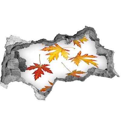 Sticker effetto rottura muro Paesaggio autunnale con foglie
