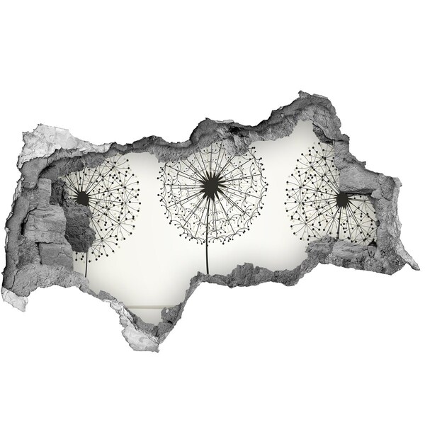 Decorazione da parete buco nel muro Denti di leone contro il muro