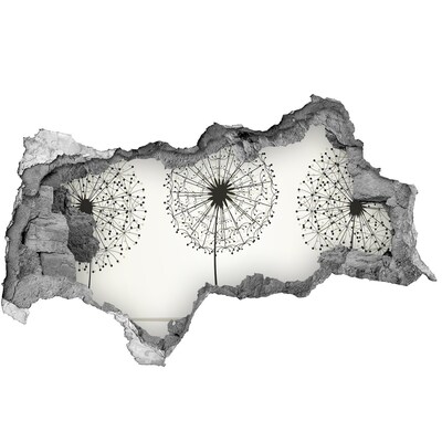 Decorazione da parete buco nel muro Denti di leone contro il muro