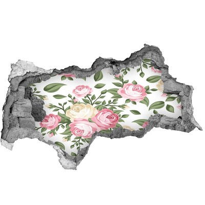 Sticker effetto rottura muro Giardino fiorito 