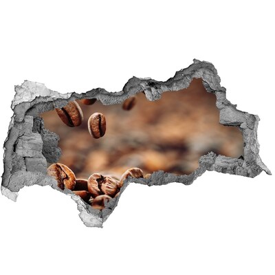 Adesivo con vista dietro il muro Caffè a portata di mano