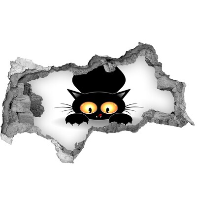 Decorazione da parete buco nel muro Gatto e topo nella tana