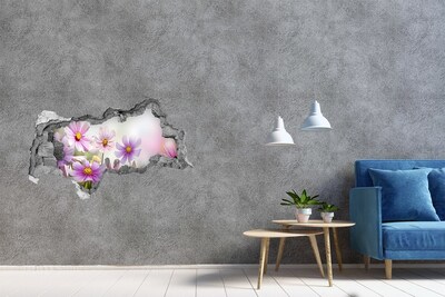Decorazione da parete buco nel muro Un paradiso di fiori dietro il muro