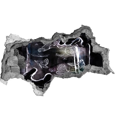 Adesivo con vista dietro il muro Farfalle in uno spazio magico