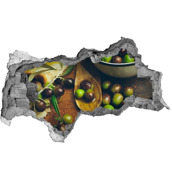 Decorazione da parete buco nel muro Olive in cucina