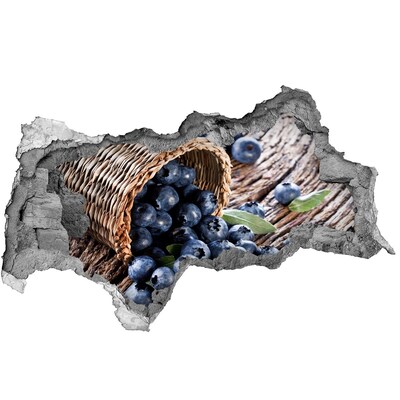 Adesivo con vista dietro il muro Bacche in un cestino