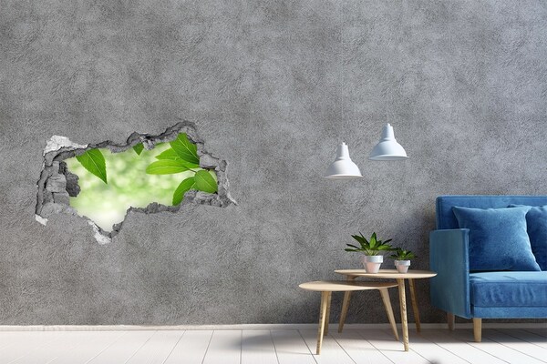 Decorazione da parete buco nel muro Un'oasi verde in cemento