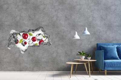 Decorazione da parete buco nel muro Frutta nel ghiaccio