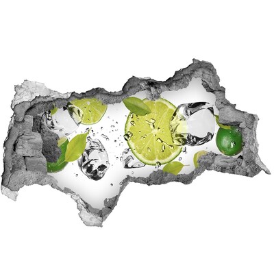 Adesivo con vista dietro il muro Un cocktail rinfrescante al lime