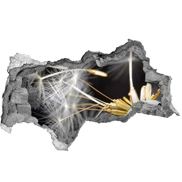 Adesivo con vista dietro il muro Sogno di fiori attraverso un buco nel muro