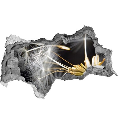 Adesivo con vista dietro il muro Sogno di fiori attraverso un buco nel muro