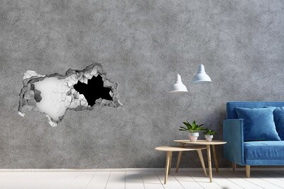 Sticker effetto rottura muro Un muro crollato affacciato sul vuoto