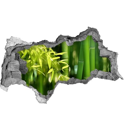 Decorazione da parete buco nel muro Foresta di bambù verde