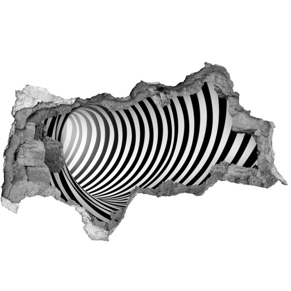 Adesivo con vista dietro il muro L'illusione di un tunnel rotante