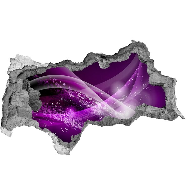 Adesivo con vista dietro il muro Spazio viola nel muro
