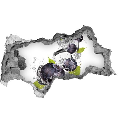 Adesivo con vista dietro il muro Cascata di ghiaccio alla frutta