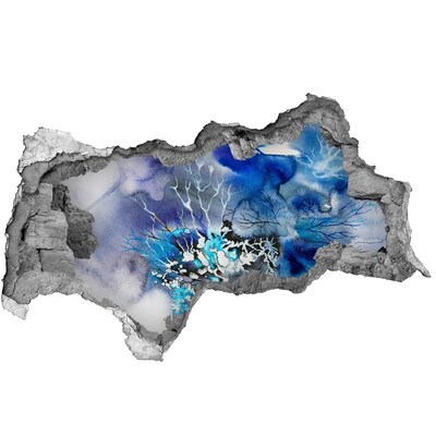 Sticker effetto rottura muro Il mondo sottomarino nella buca