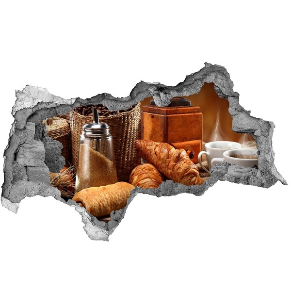 Sticker effetto rottura muro Festa al caffè