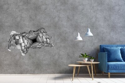 Decorazione da parete buco nel muro L'interno del labirinto a cubi
