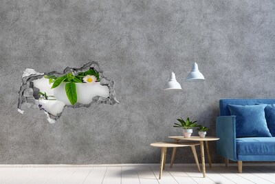 Sticker effetto rottura muro Vegetazione verde nel muro danneggiato