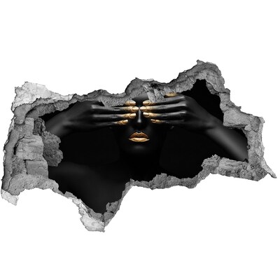 Sticker effetto rottura muro Occhi coperti