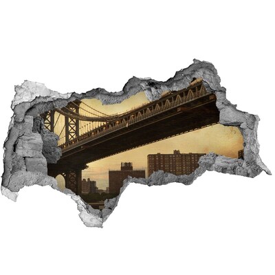 Sticker effetto rottura muro Ponte di New York