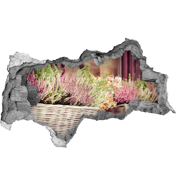 Adesivo con vista dietro il muro Un angolo fiorito in giardino