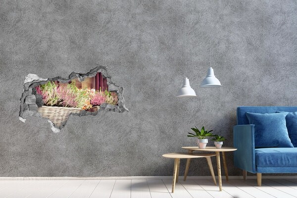 Adesivo con vista dietro il muro Un angolo fiorito in giardino