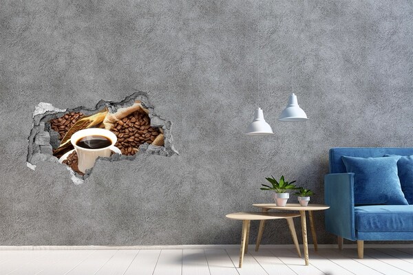 Decorazione da parete buco nel muro Caffè con chicchi