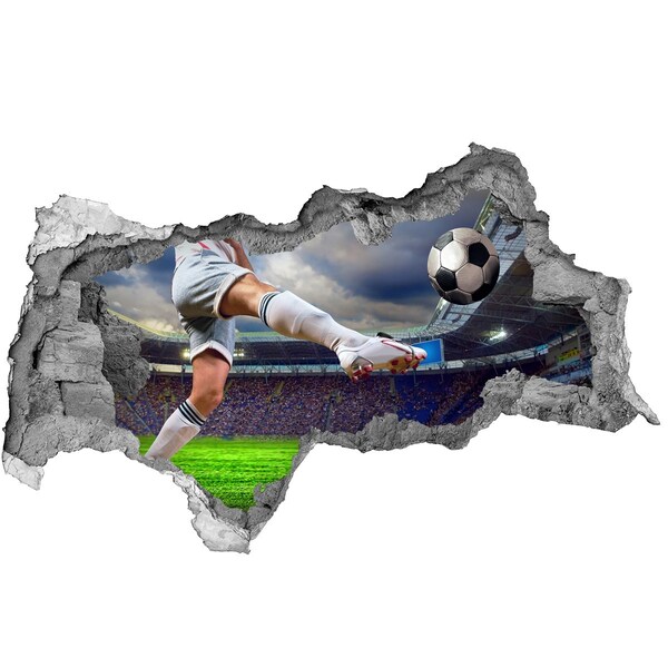 Sticker effetto rottura muro Azioni calcistiche in un'atmosfera da stadio