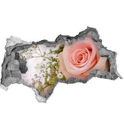 Decorazione da parete buco nel muro Una rosa in una composizione floreale