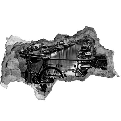 Sticker effetto rottura muro Canale ciclabile