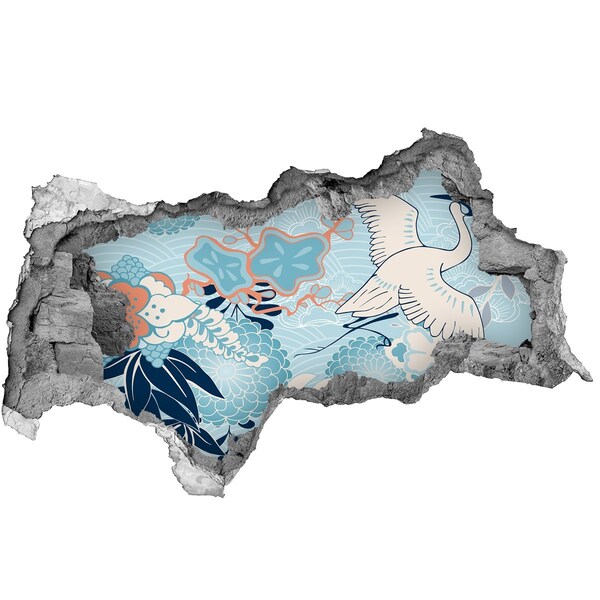 Adesivo con vista dietro il muro Il mondo sottomarino dei coralli