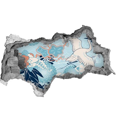 Adesivo con vista dietro il muro Il mondo sottomarino dei coralli