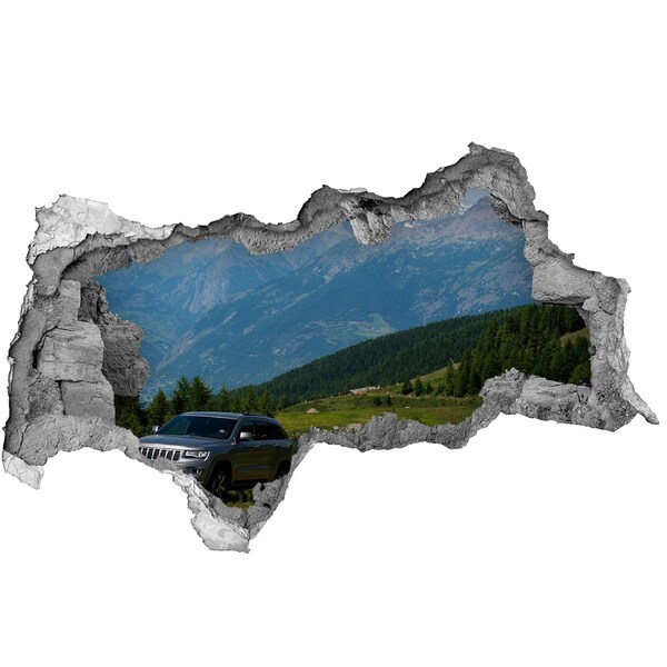 Decorazione da parete buco nel muro Paesaggio montano con lago