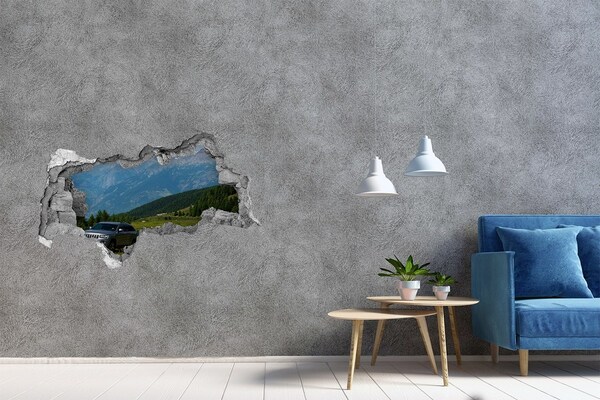 Decorazione da parete buco nel muro Paesaggio montano con lago