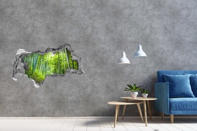 Adesivo con vista dietro il muro Foresta di bambù
