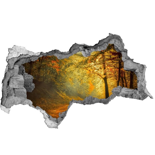 Decorazione da parete buco nel muro Autunno dorato nella foresta