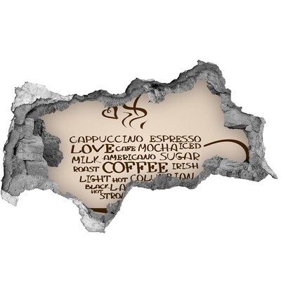 Sticker effetto rottura muro Oasi del caffè