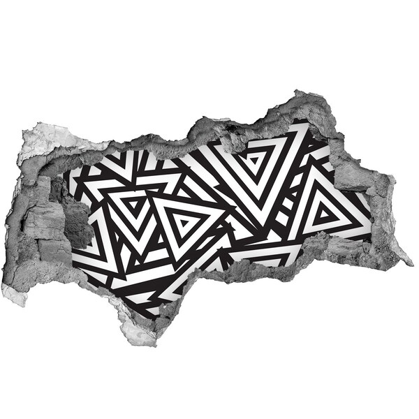 Adesivo con vista dietro il muro Modelli geometrici astratti