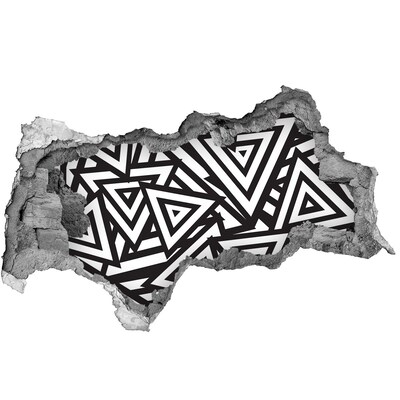 Adesivo con vista dietro il muro Modelli geometrici astratti