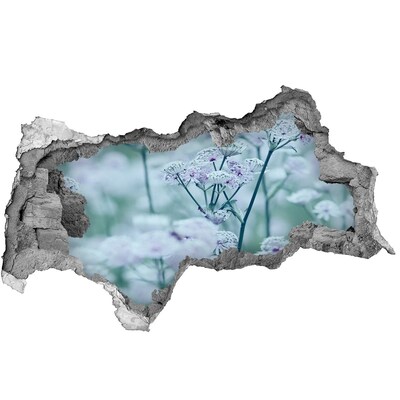 Decorazione da parete buco nel muro Fiori tra le rovine del muro