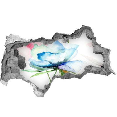 Sticker effetto rottura muro Un sogno floreale in cemento