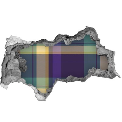 Adesivo con vista dietro il muro Motivo a scacchiera sulla parete