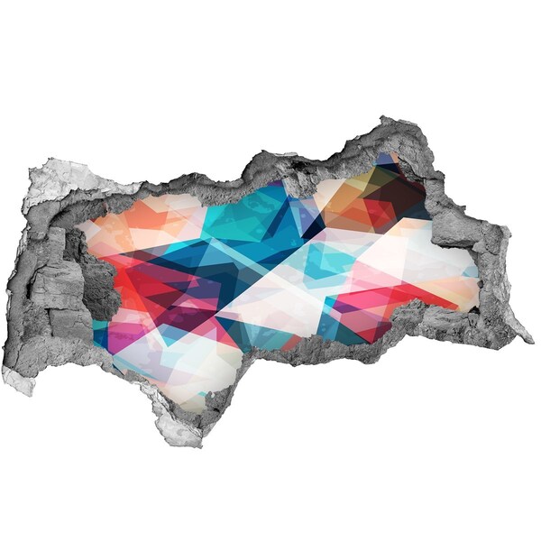 Sticker effetto rottura muro Un mondo cristallino e colorato