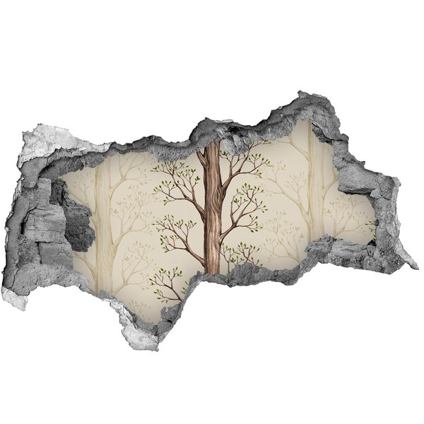 Sticker effetto rottura muro Muro spezzato con un albero