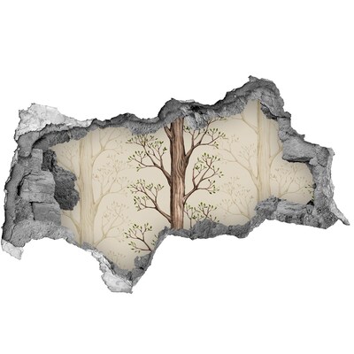 Sticker effetto rottura muro Muro spezzato con un albero