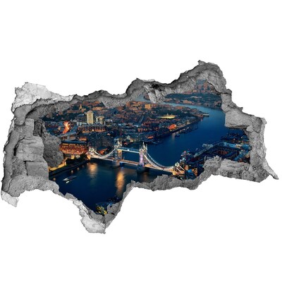 Decorazione da parete buco nel muro Tower Bridge a Londra