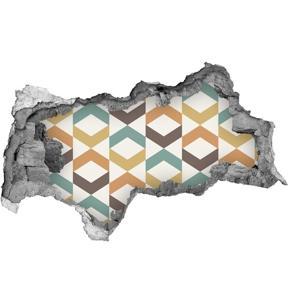 Sticker effetto rottura muro Motivi geometrici sulla parete