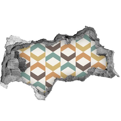 Sticker effetto rottura muro Motivi geometrici sulla parete